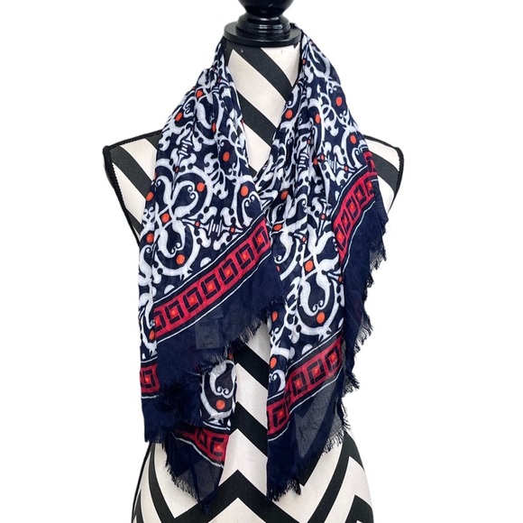 NWT Talbots Nautical Printed Scarf Wrap - Picture 2 of 9